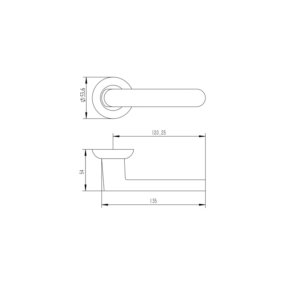 Дверная ручка на розетке Edson EDS-05-Z01 без запирания цвет хром STLM-2186711 - Вид №4