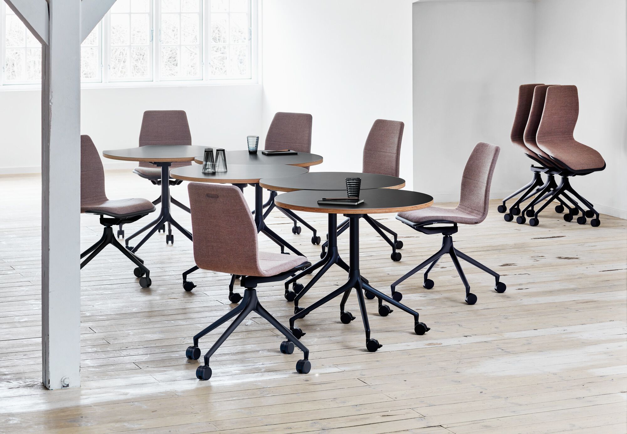 Круглый стол с деревянным откидным верхом Howe AS series ARCH-00098336 - Вид №10