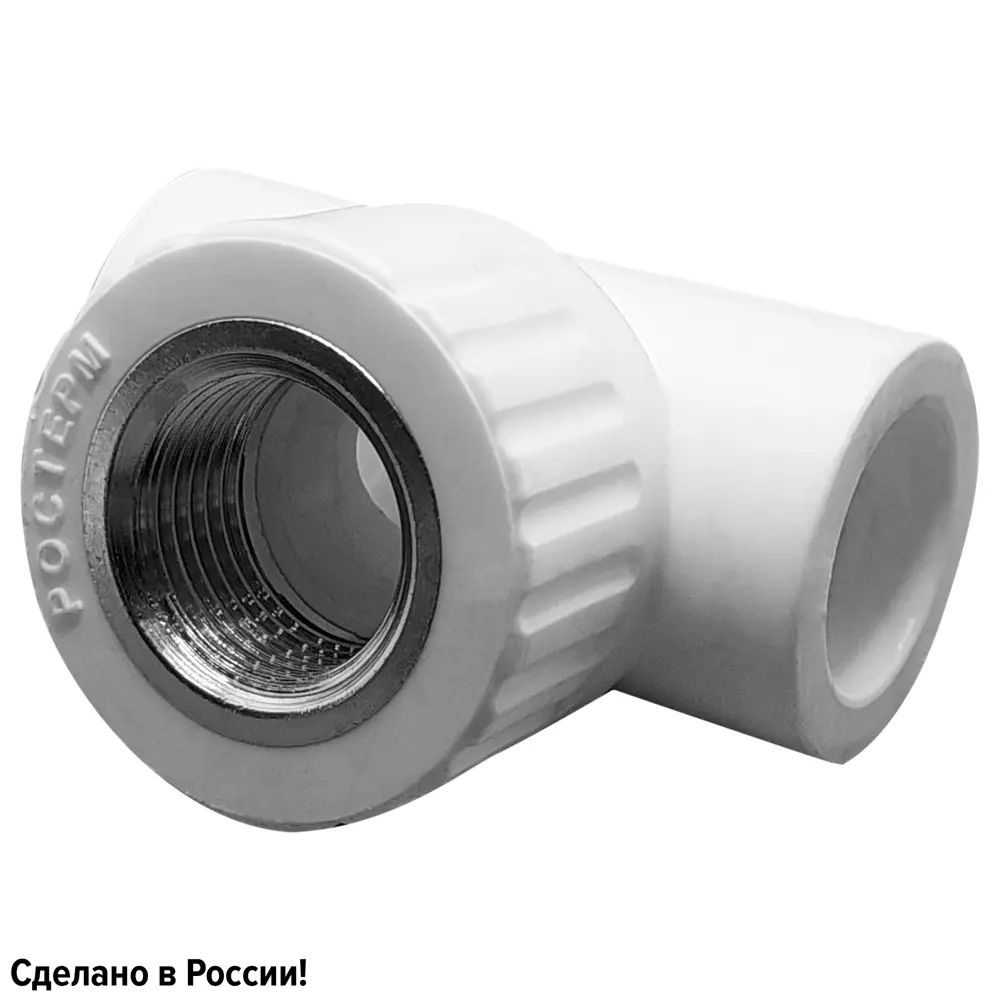 Тройник комбинированный Ростерм 32x1/2"x32 мм ВР полипропилен STLM-2082662