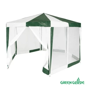 Тент-шатер садовый Green Glade 1001 2x2x2x2.6м белый