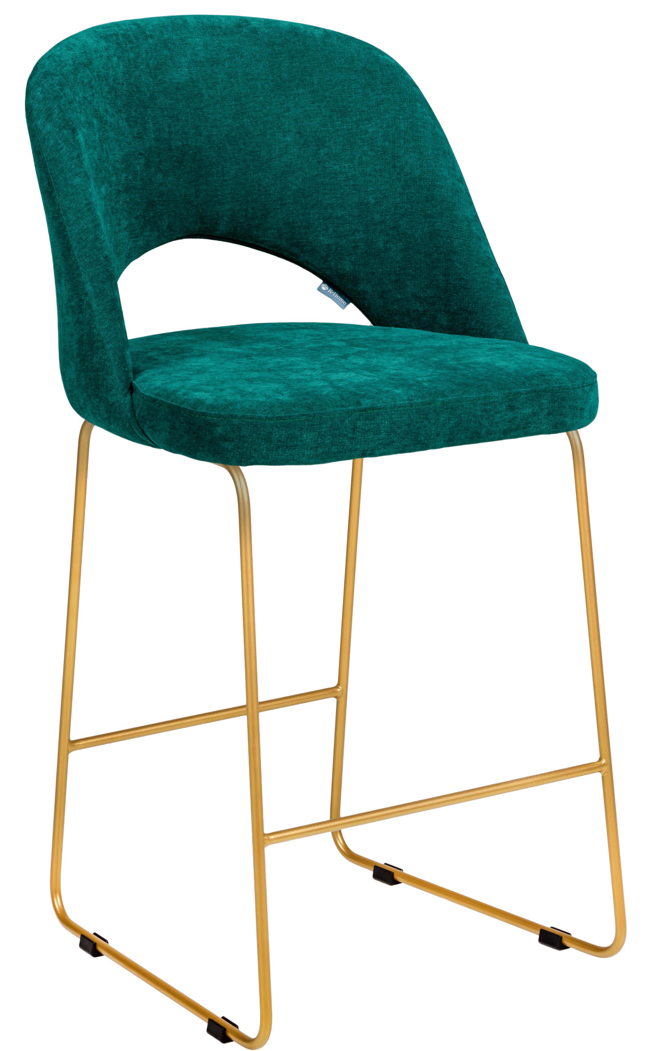 91063252 Барный стул Lars 52.5x105x57.5 см цвет изумрудный/золотой STLM-0463895 R-HOME