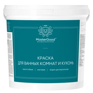 Краска для кухонь и ванных комнат Mastergood цвет белый 7 кг