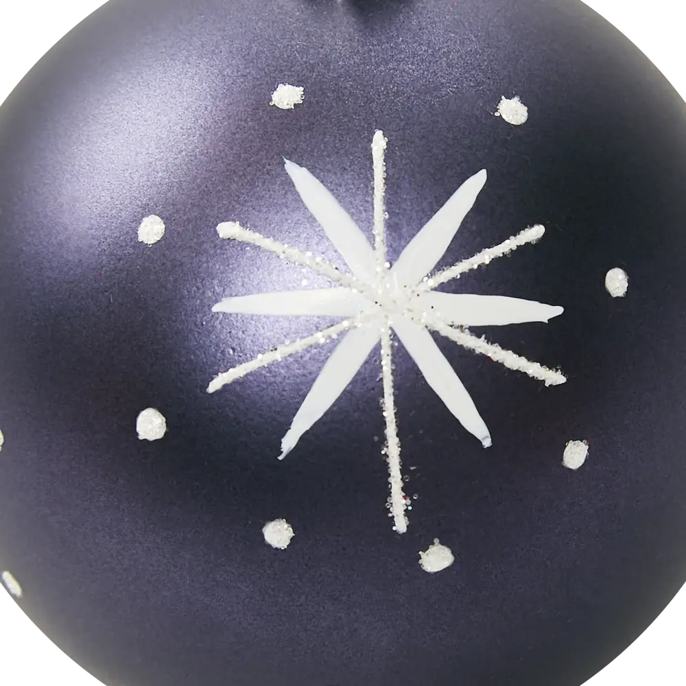 87036418 Елочное украшение Шар с узором Christmas ø7.8 см цвет синий STLM-1402045 Santreyd  - Вид №2