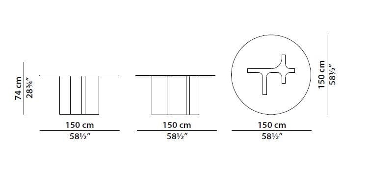 Круглый садовый стол Polimex® Baxter Дхарма ARCH-00001122 - Вид №6