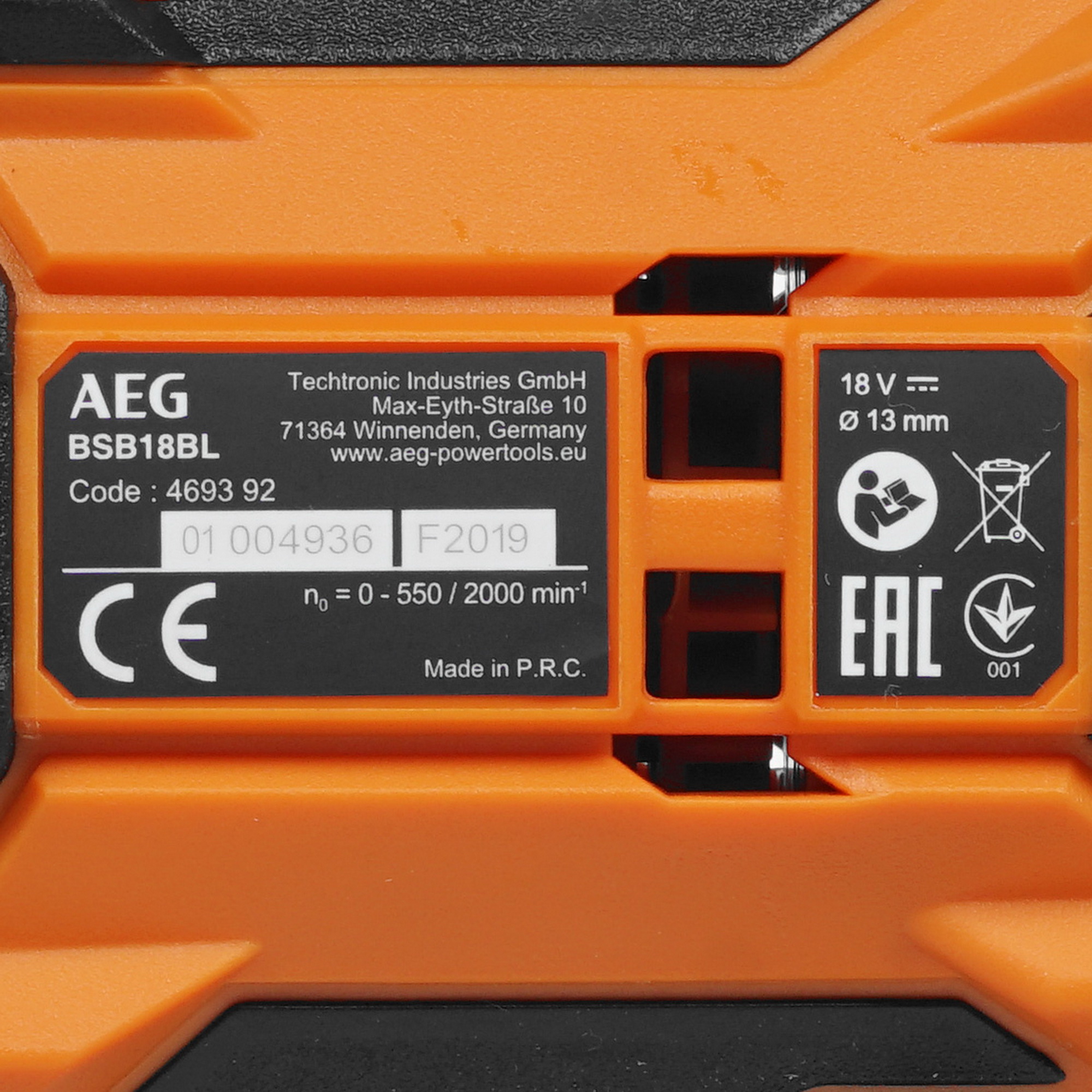 Дрель-шуруповерт AEG BSB 18BL LI-602C PRO 18V 8195901 STDN-0071899 - Вид №2