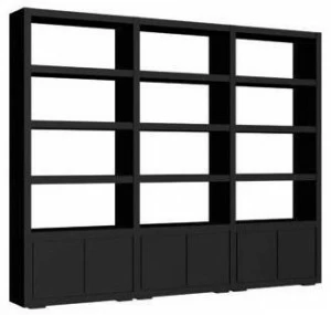 Ph Collection Модульный отдельно стоящий открытый книжный шкаф из шпонированной древесины Quadra