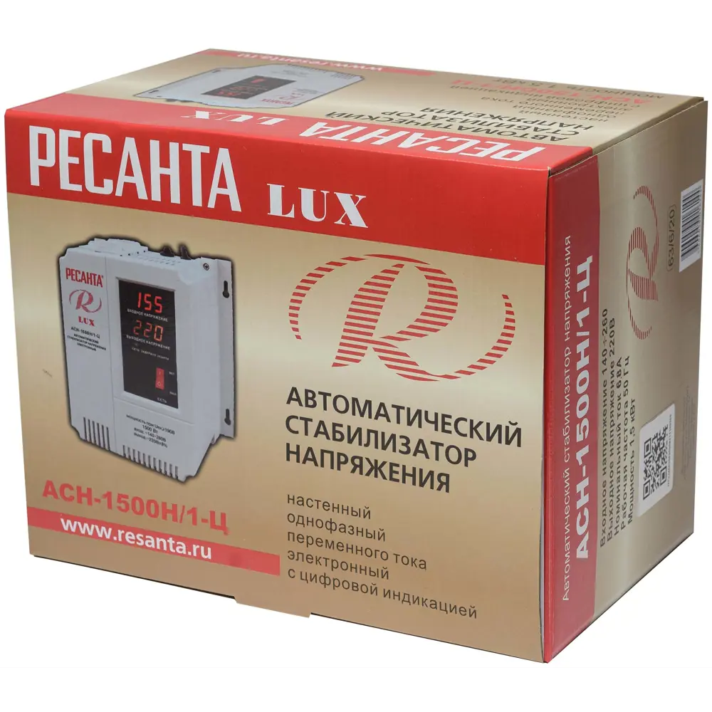 Стабилизатор напряжения Ресанта АСН- 1 500Н/1-Ц 1.5 кВт STLM-2163698 - Вид №10