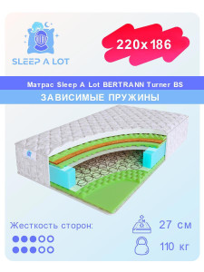 91146116 Матрас Bertrann Turner BS 220x186 см зависимый пружинный блок STLM-0500049 SLEEP A LOT