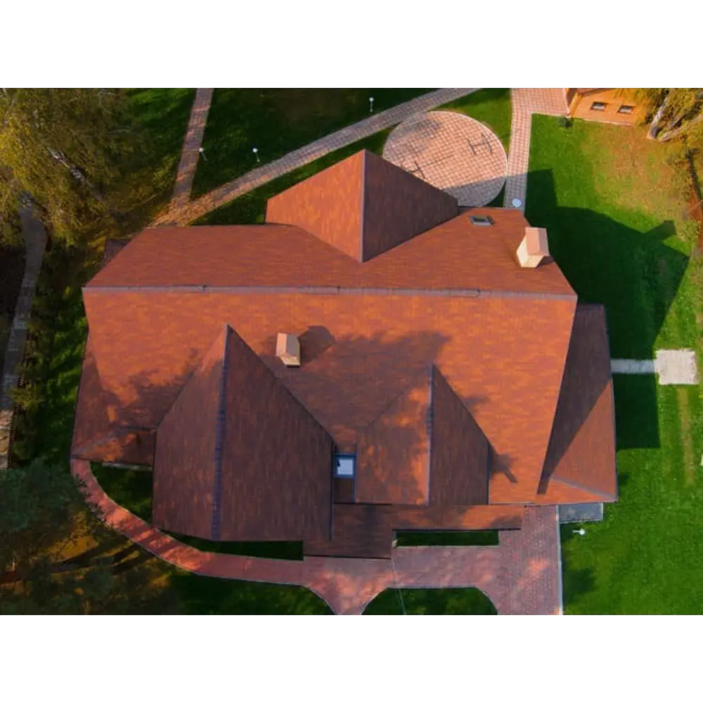 Черепица гибкая Mida Трио Антик коричневый 3 м² ТЕХНОНИКОЛЬ STLM-2096526 - Вид №7