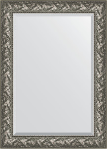BY 3468 Зеркало с фацетом в багетной раме - византия серебро 99 mm EVOFORM Exclusive