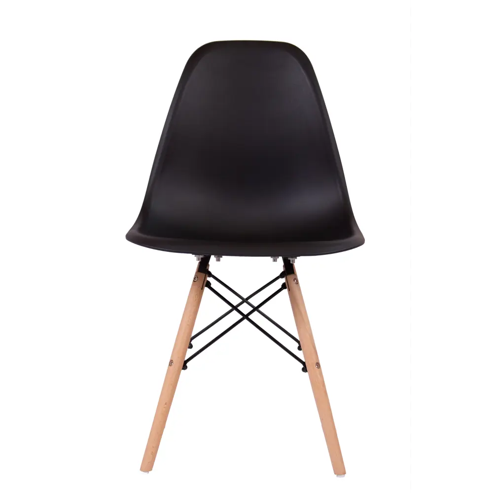 Стул Fitz STF-02-02 47x45x43 см ножки дерево/коричневый сиденье полипропилен цвет черный 87746732 STLM-2104997 Santreyd  - Вид №1