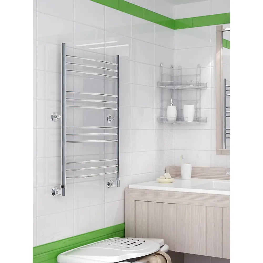 СУНЕРЖА Водяной полотенцесушитель-лесенка в стиле хром 17156087 STLM-0007599 - Вид №2