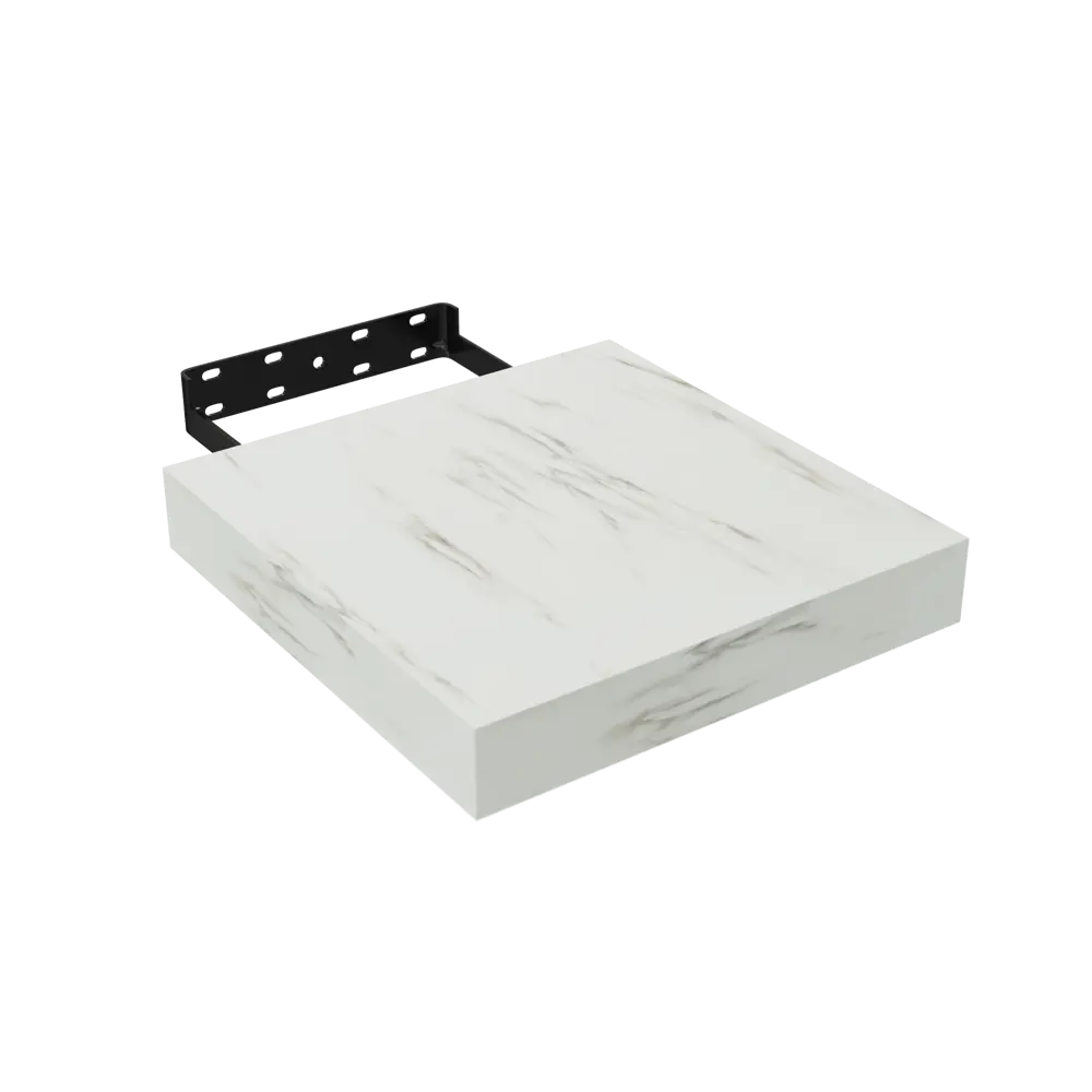 Полка настенная Spaceo White Marble 23x23.5 см МДФ цвет белый мрамор STLM-2037786 - Вид №2
