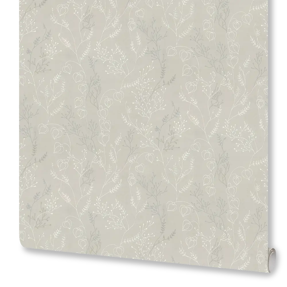 EURO DECOR Обои Physalis бежевые с растительным орнаментом 89426578 STLM-1577455