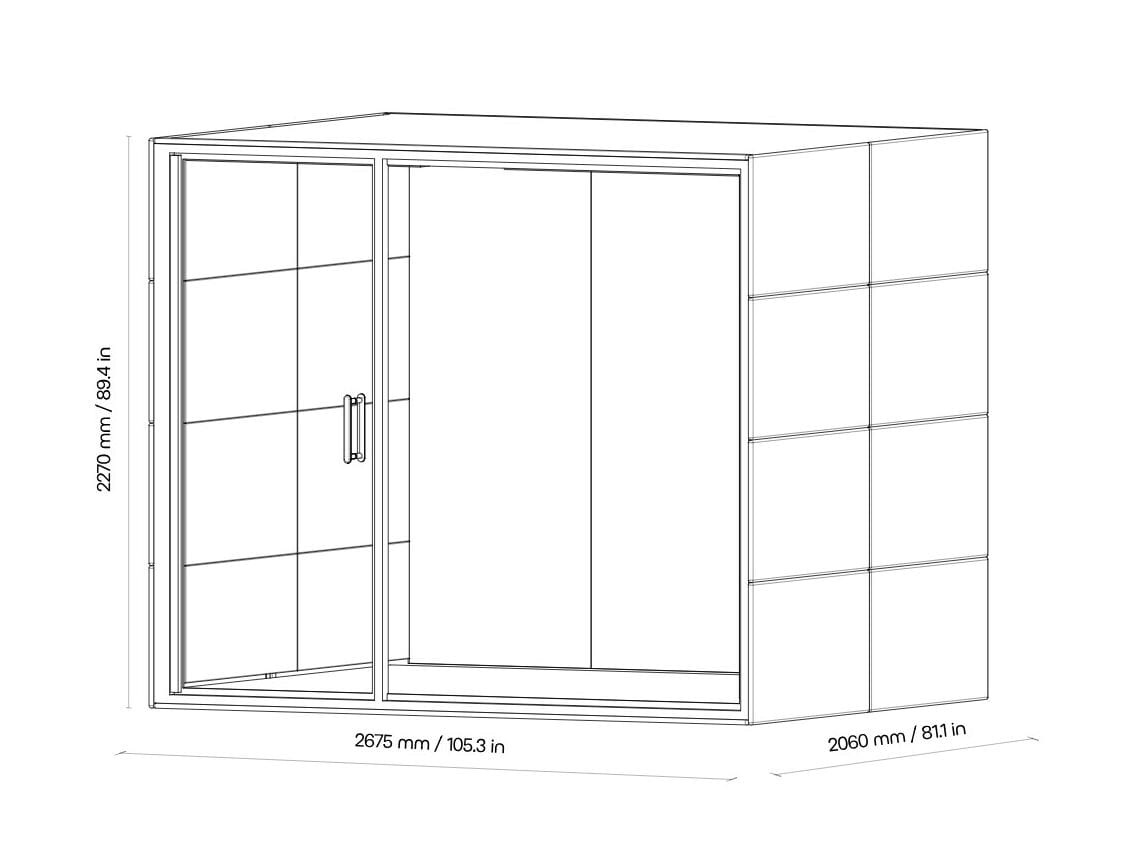 Многосторонняя акустическая офисная кабина со встроенным освещением SilentLab GEN4 ARCH-00110688 - Вид №9
