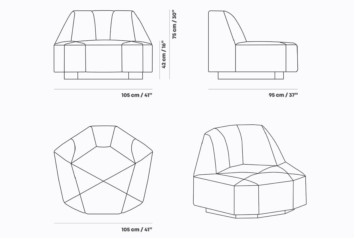 Тканевое вращающееся кресло FID Paris Crystal ARCH-00123606 - Вид №21