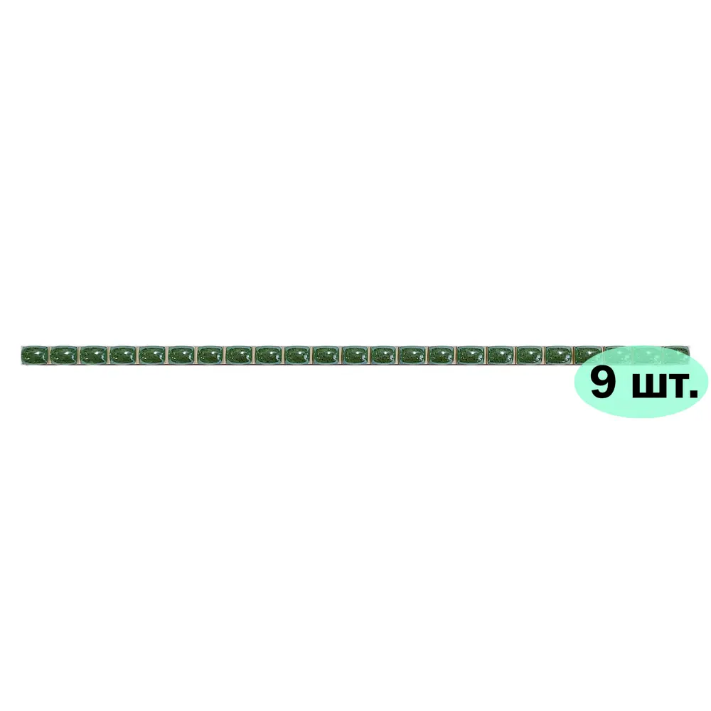 Керамический бордюр Роскошная мозаика БК 2002 0.7x25см цвет зеленый