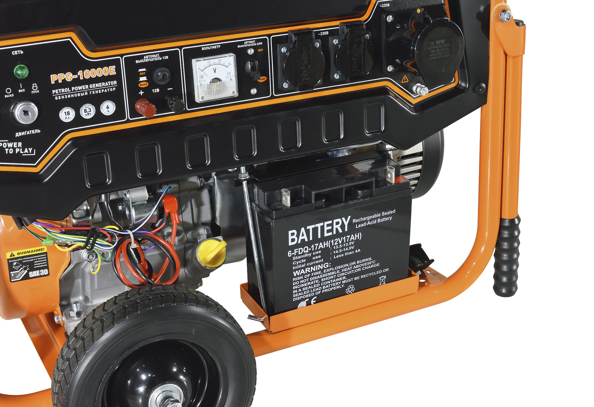 Электрогенератор   бензиновый Carver PPG-10000Е 9100270 STDN-0132082 - Вид №4