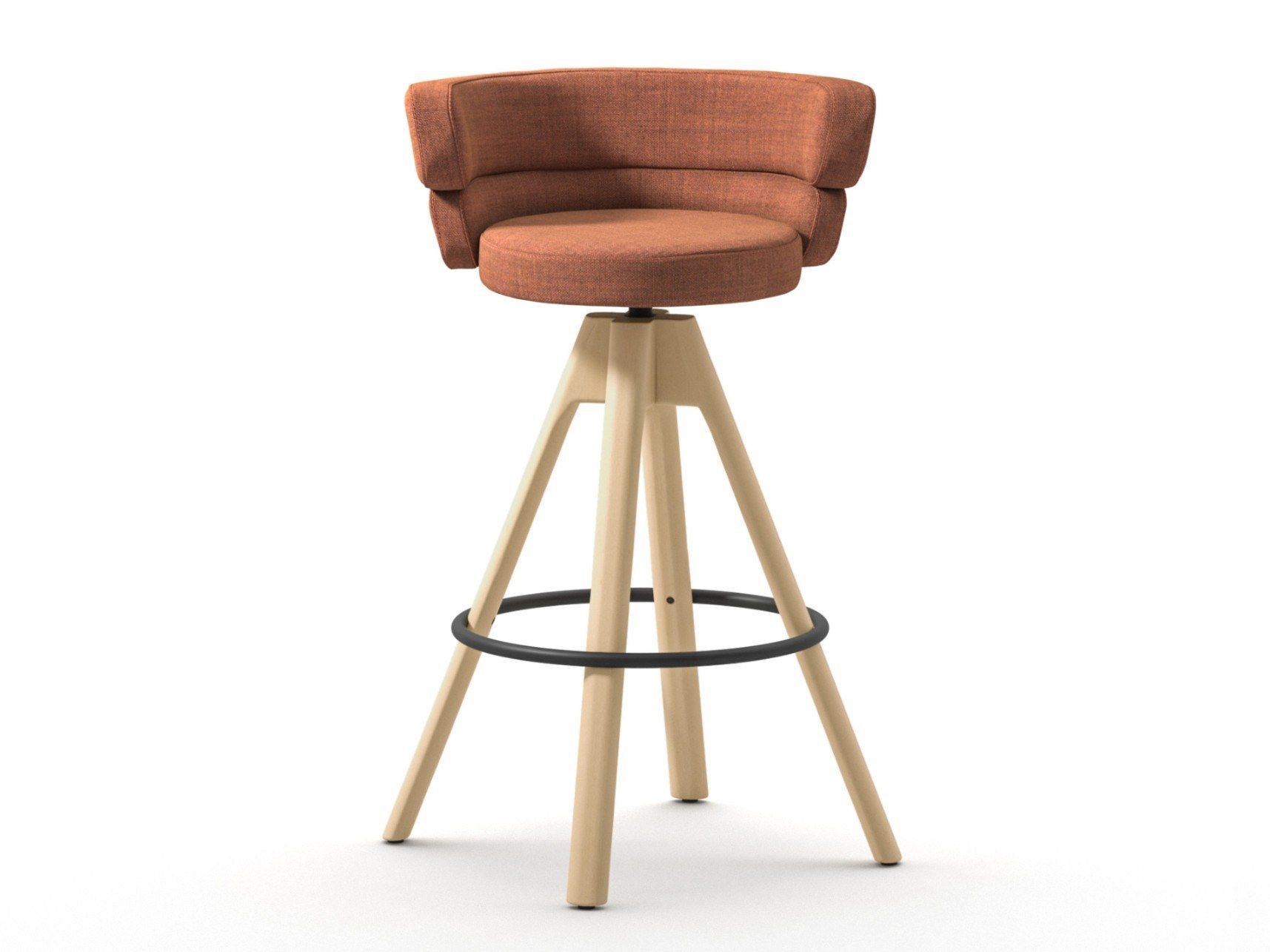 Высокий стул из ткани с подставкой для ног arrmet Dam ARCH-00101158 - Вид №1