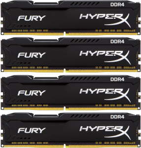 HX424C15FBK4/64 64gb 2400mhz ddr4 cl15 dimm (kit of 4) hyperx fury black Kingston