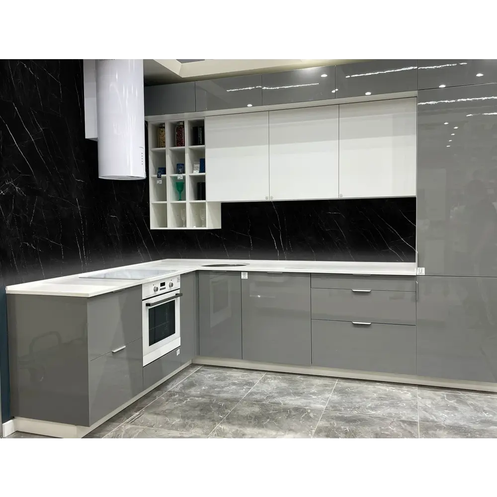 Стеновая панель Alumoart Bruno Perla Mocco 46.1.4 60x0.4x120 см алюминий цвет черный мрамор STLM-2022620 - Вид №3