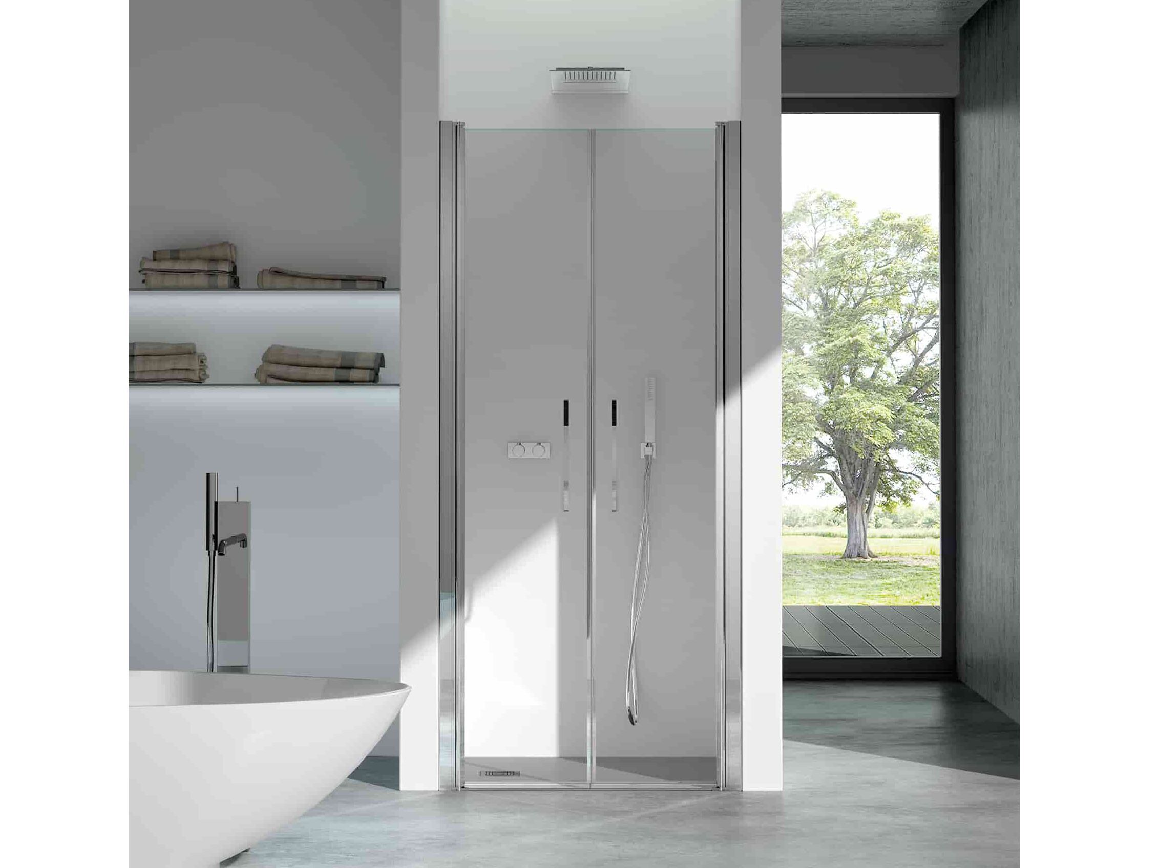 Алюминиевая и стеклянная ниша квадратная душевая кабина с распашной дверью CSA Box Doccia Камилла ARCH-00023804