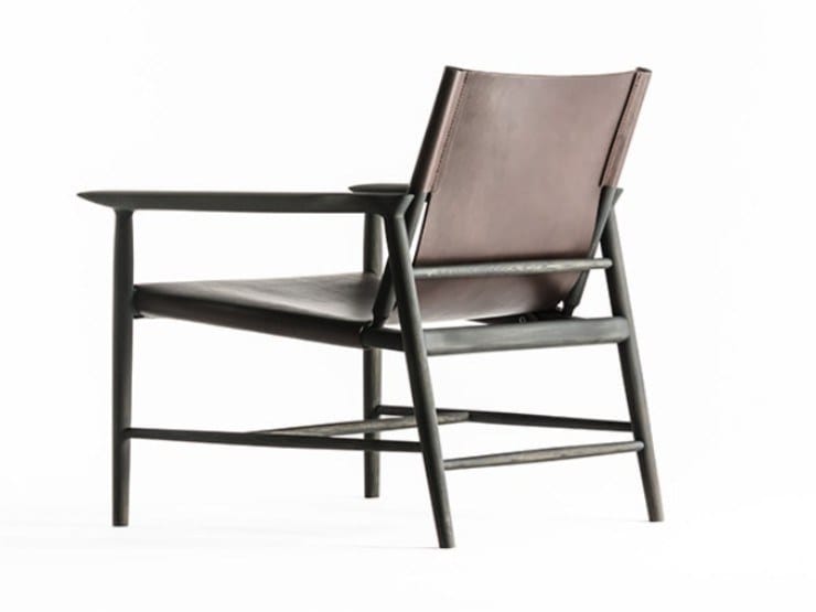 Дубовое и кожаное кресло с подлокотниками DE PADOVA Sunset ARCH-00023992 - Вид №2