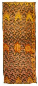 AFOLKI Прямоугольный шерстяной коврик с длинным ворсом и узором Azilal Taa1239be