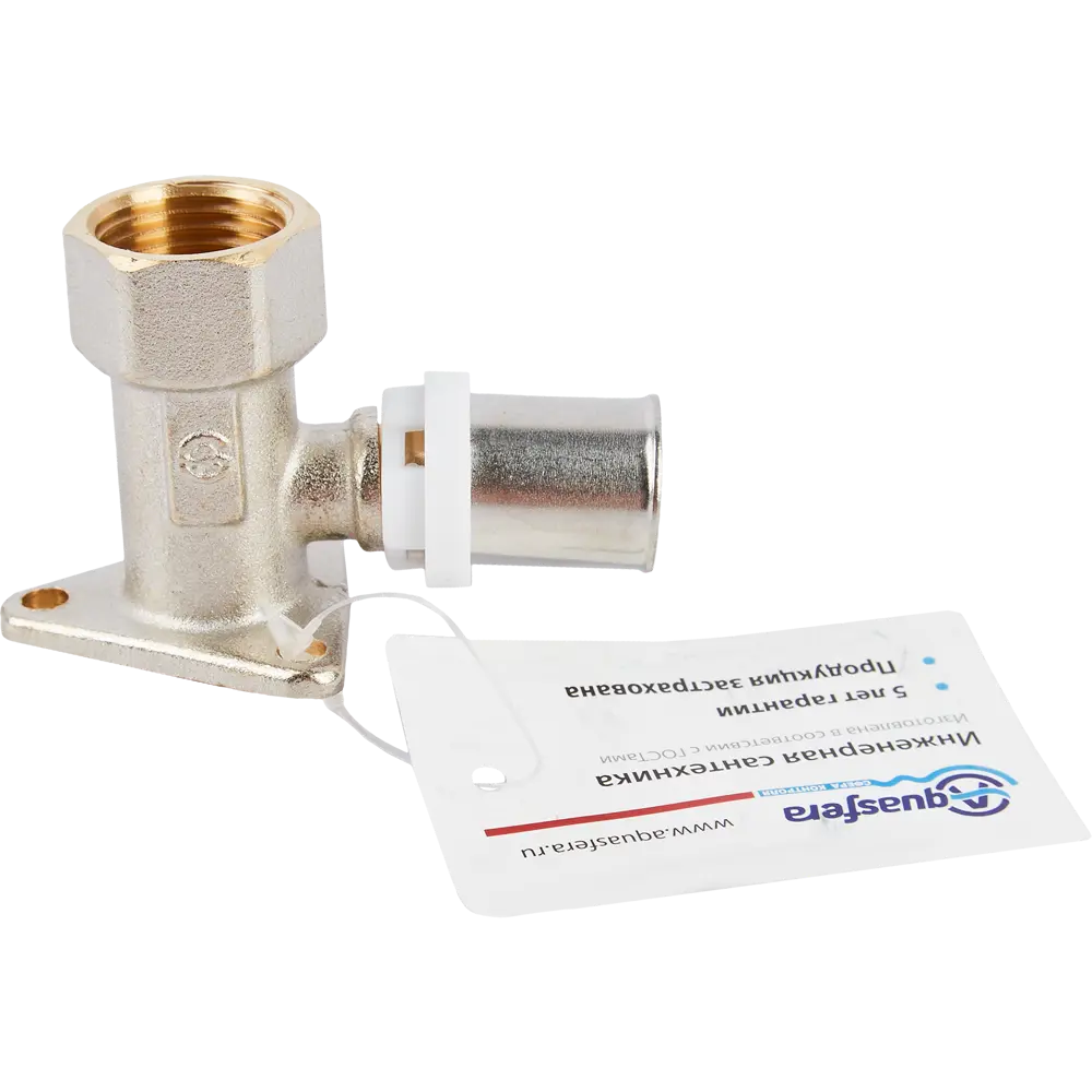 Водорозетка Aquasfera 1/2"x16 мм ВР никелированная латунь 027-8832 STLM-2070432 - Вид №4