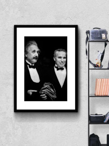 90063338 Постер Просто Постер Эйнштейн и Чаплин 50x70 в раме Металл STLM-0098897 ПРОСТОПОСТЕР