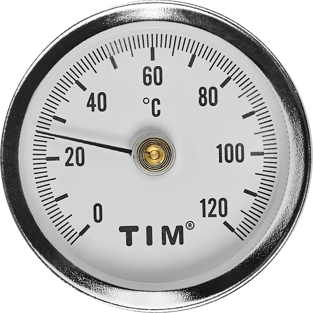 Термометр накладной 120 С 1/2" шток 20 мм