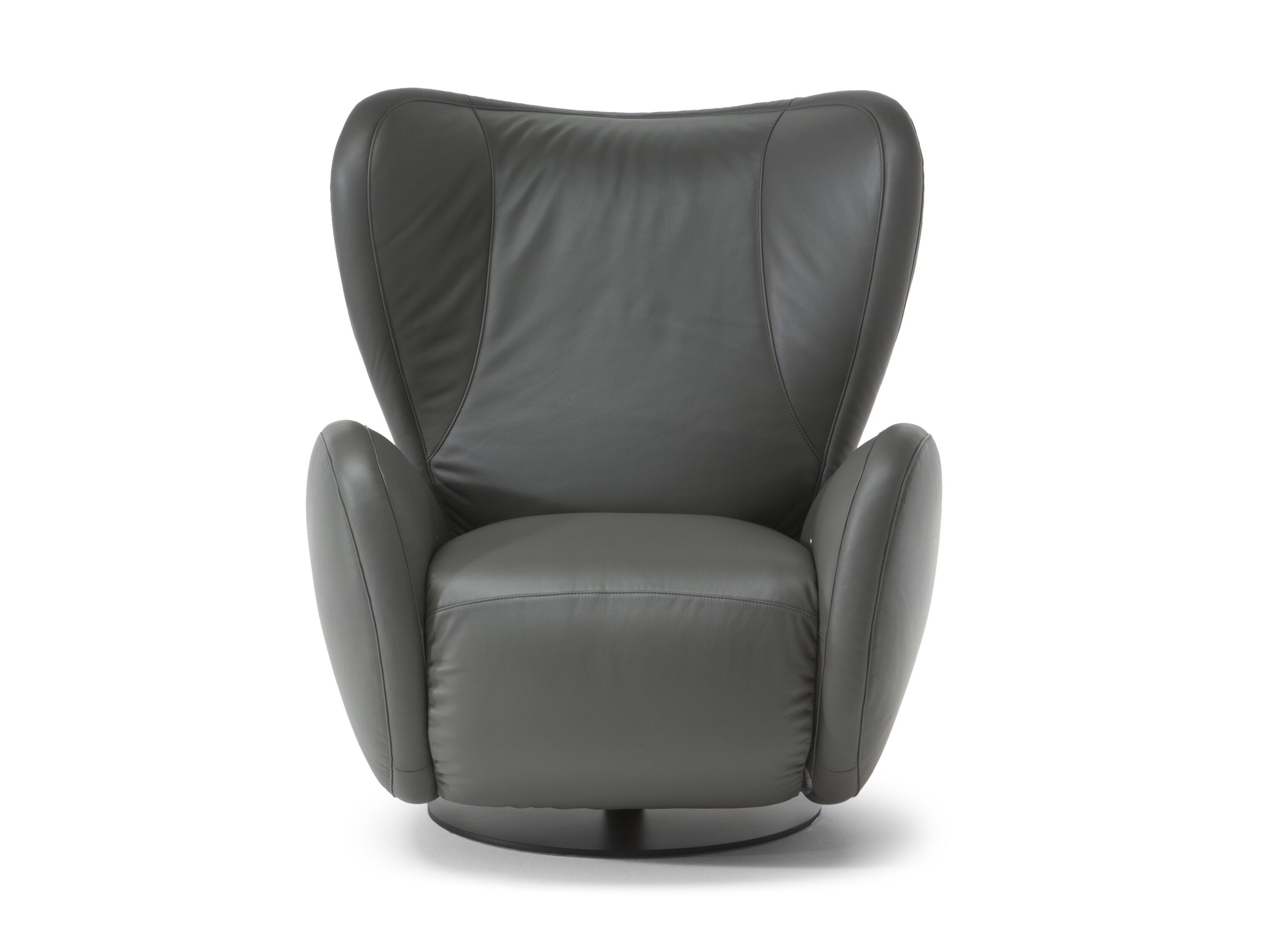 Кожаное кресло с откидывающейся спинкой с подставкой для ног Natuzzi Italia FIORITA ARCH-00023512