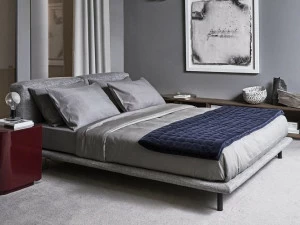 Meridiani Мягкая текстильная кровать со съемным чехлом Timothy