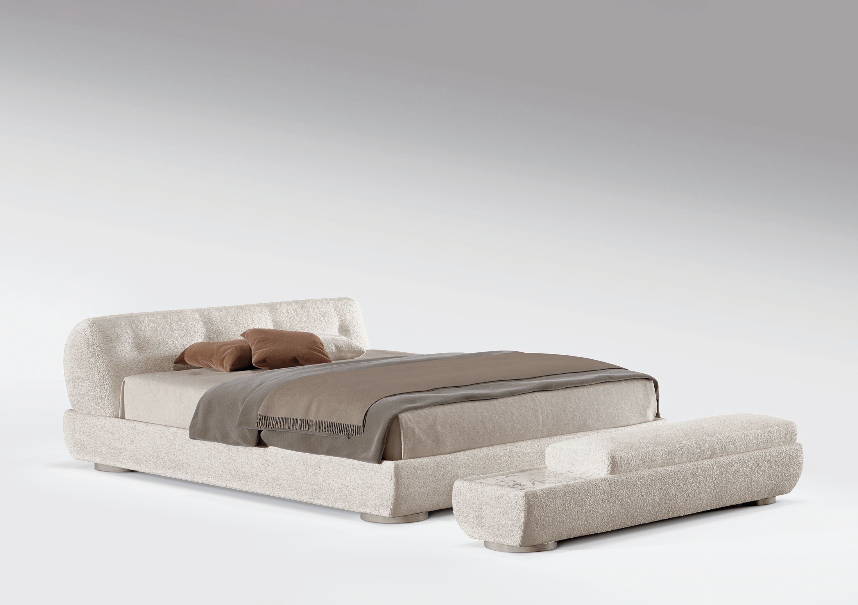 Двуспальная мягкая кровать из ткани Minotti Supermoon ARCH-00114530 - Вид №1