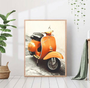 90754247 Постер 28 картин "Оранжевый мотороллер" 70x50 см в подарочном тубусе STLM-0368750 Santreyd