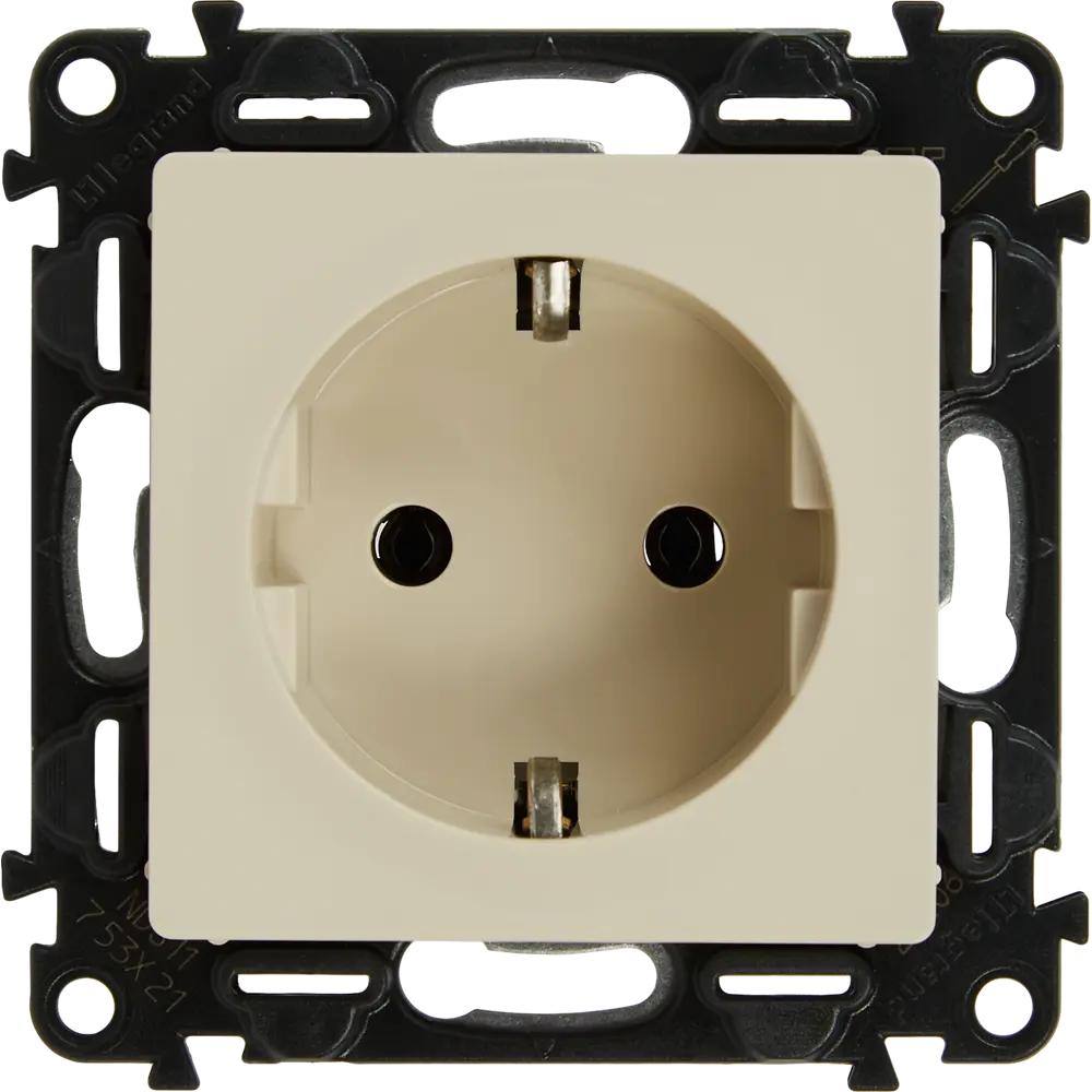 Розетка Legrand Valena life 2 контакта с заземлением цвет слоновая кость STLM-2120396