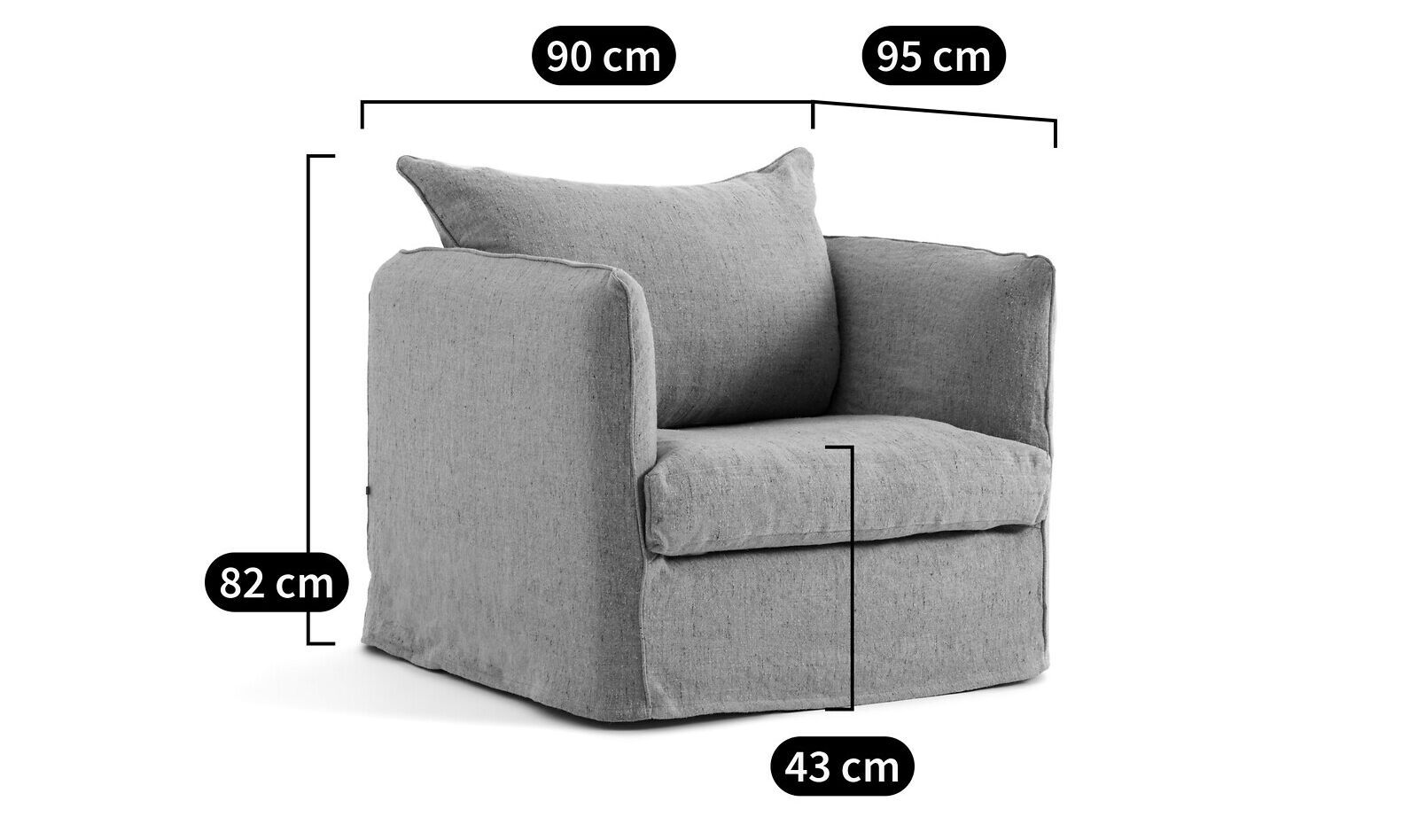 Тканевое кресло с подлокотниками AMPM NEO CHIQUITO ARCH-00104835 - Вид №2