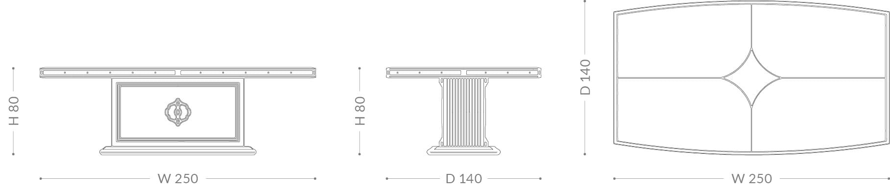 Прямоугольный стол для гостиной из массива дерева BRUNO ZAMPA ARCH-00002913 - Вид №1