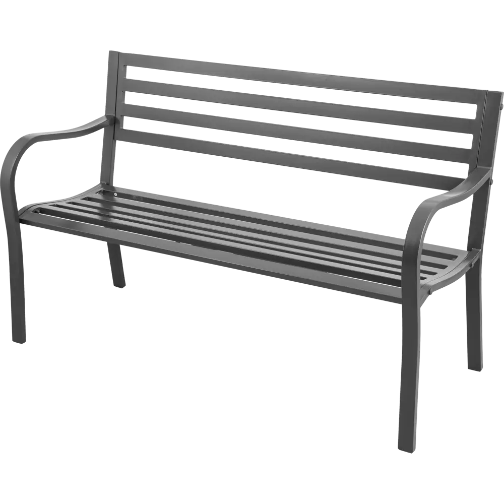 Скамья садовая 128x56x81 см сталь антрацит Santreyd Товар без серии STLM-2021194 - Вид №1