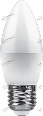 Лампа светодиодная Feron "Свеча" E27 9W 2700K LB-570 25936 FERON  00-3956674 Матовый 