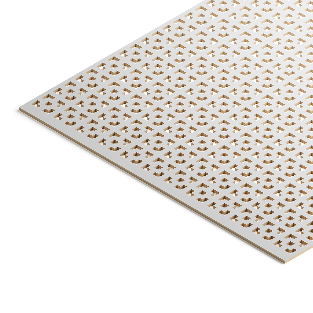 Панель декоративная перфорированная без рамки 1112х512 Дамаско Белый STELLA (2шт) STSR-192