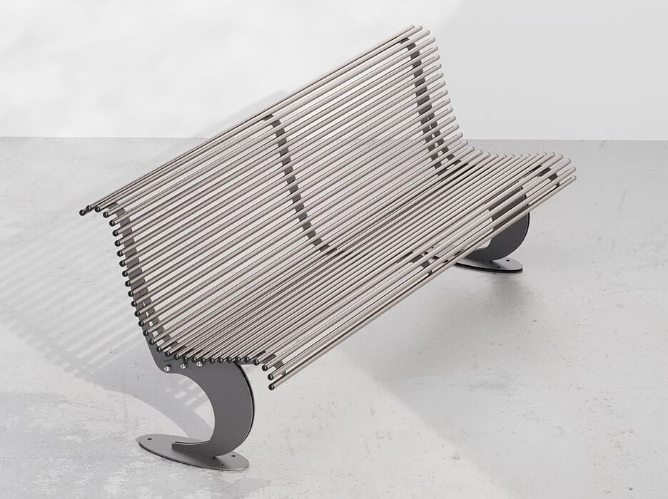 Скамья из нержавеющей стали со спинкой DIMCAR ARCH-00083776 - Вид №1