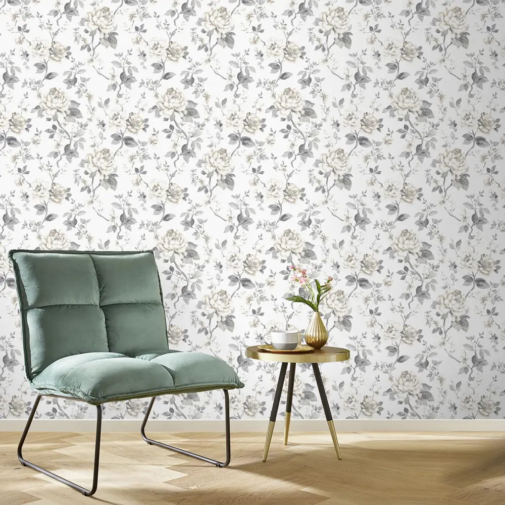 Обои флизелиновые Inspire Diego Flora белые 1.06 м 643060 STLM-2092742 - Вид №2