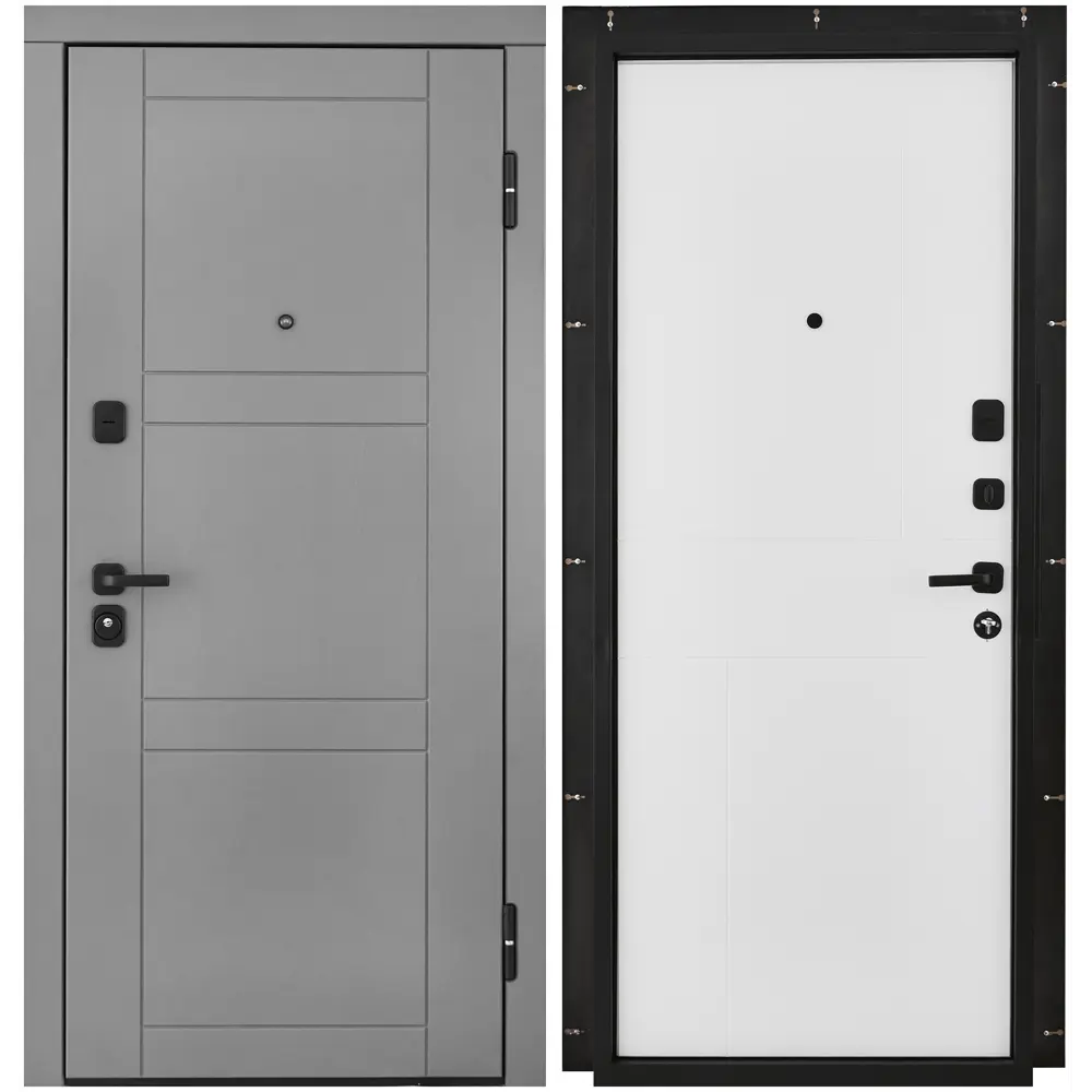 Дверь входная металлическая Лацио 96x201 см правая белая 85848835 STLM-2205519 BELWOODDOORS 