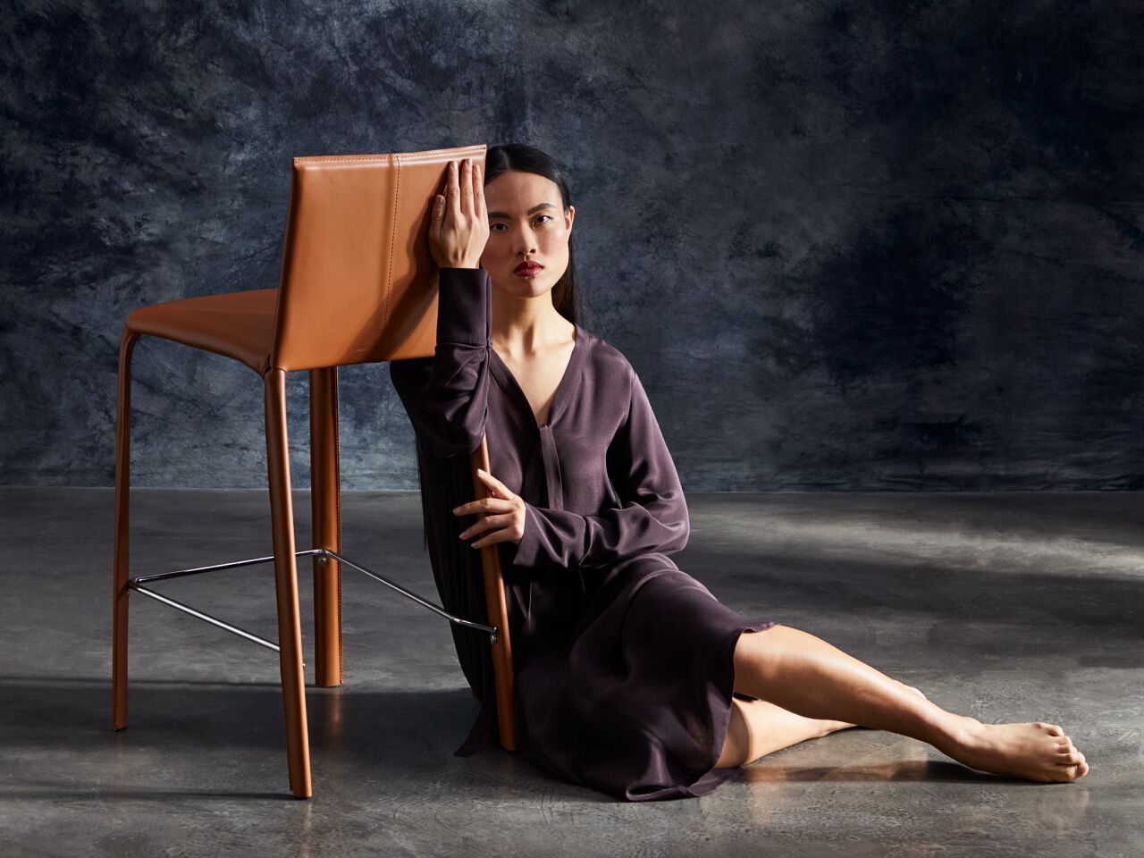 Высокий кожаный стул Julia Italia Женя ARCH-00020791 - Вид №3