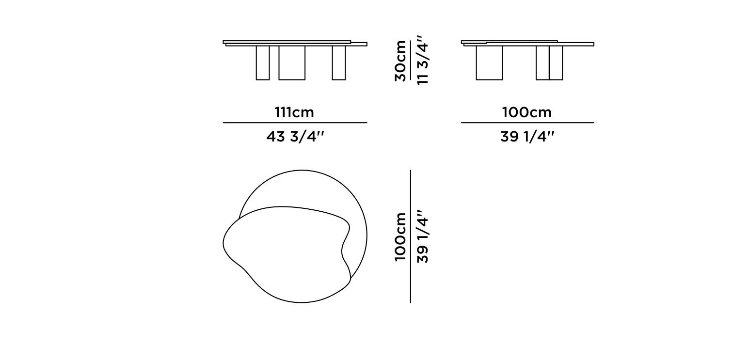 Низкий журнальный столик из дуба и оникса Shadow Greenapple Bordeira ARCH-00111828 - Вид №11