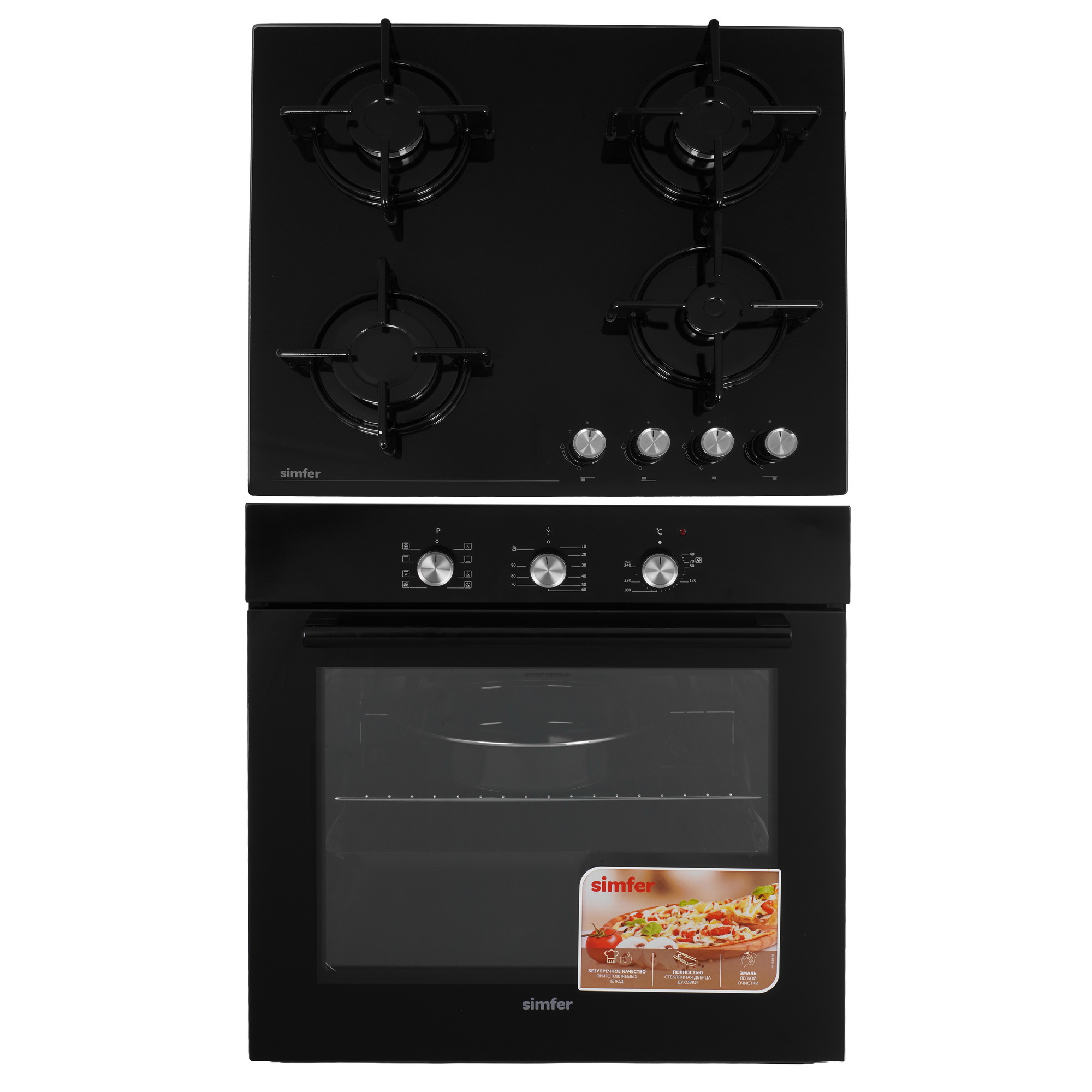 9280270 Духовой шкаф электрический Simfer B6EB19071 + Варочная поверхность газовая Simfer H60N40B570 STDN-0023549