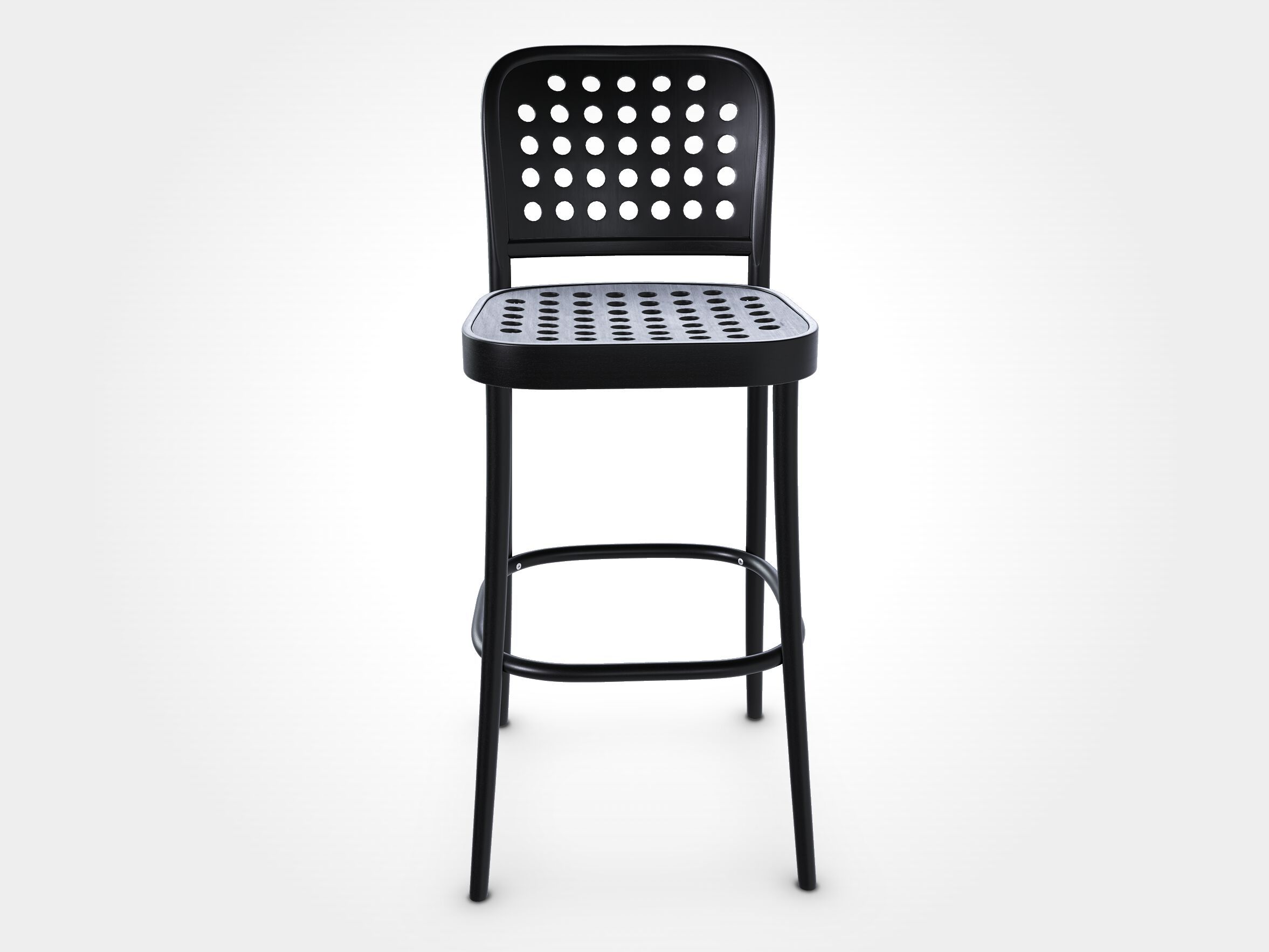 Высокий деревянный стул со спинкой TON 822 ARCH-00067564