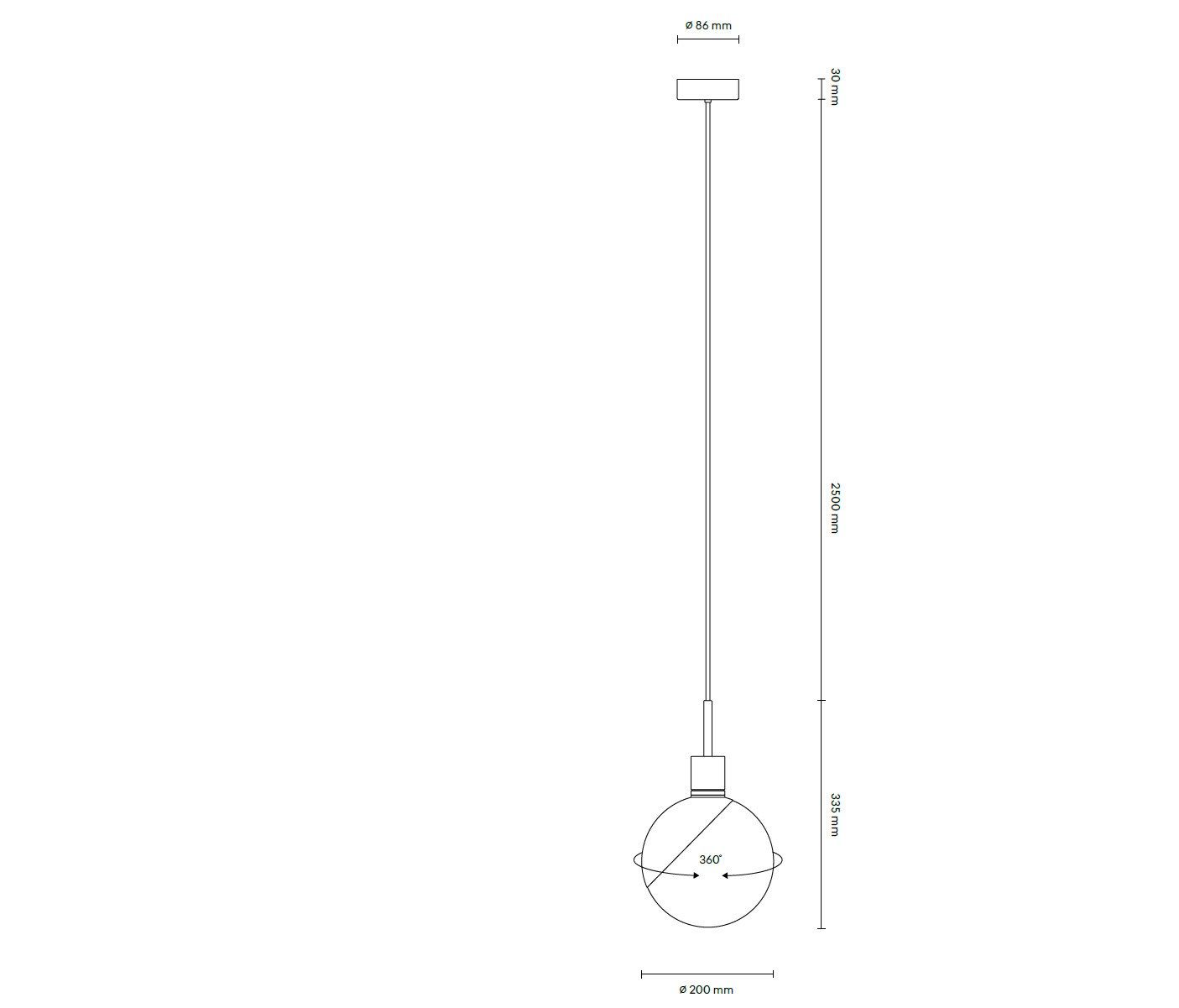 Стальной и стеклянный светодиодный подвесной светильник Grupa Baluna ARCH-00007366 - Вид №2