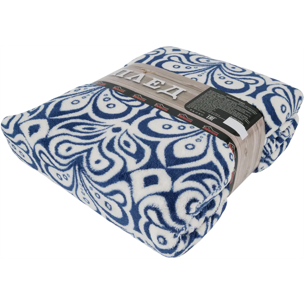 Плед «Версаль» 200х220 см микрофибра цвет синий BELEZZA STLM-2071545